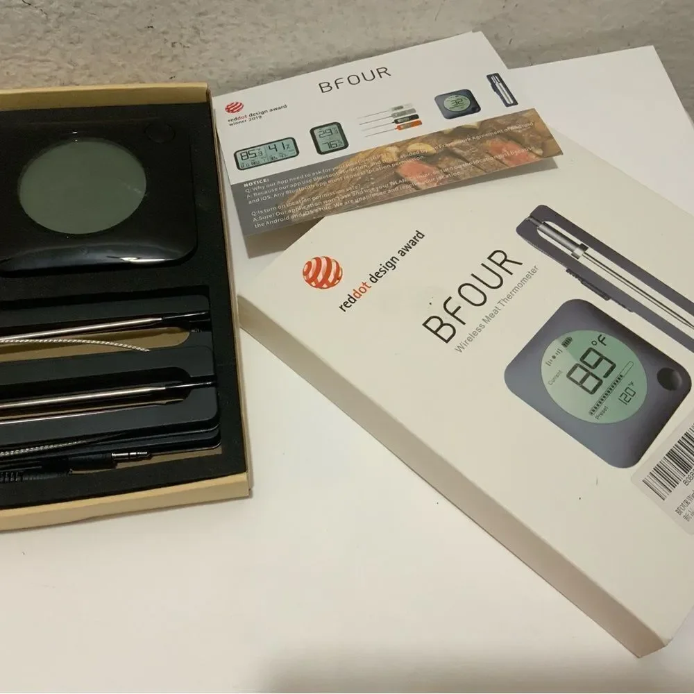 Brand New BFOUR Meat Wireless Bluetooth Digital Meat Thermometer